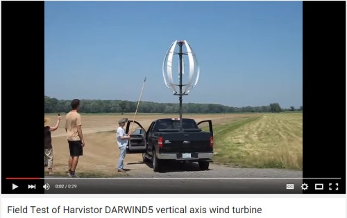 2012 Field Test of the Vertical Axis Wind Turbine Measuring 3.5 Meters