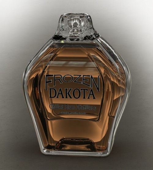 Photo-Realistic CAD Rendering of a possible Frozen Dakota Rum Bottle Design