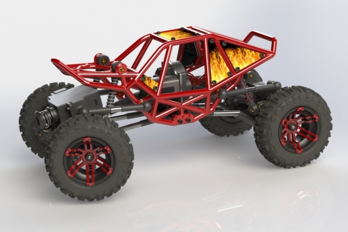 Micro Rock Crawler Tube Chassis & Rims are 3D-Printed