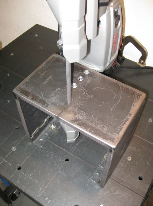 Welded Vertical Tabletop Stand for the Portable Band Saw