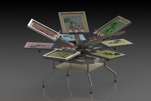 Silk-Screening Table SolidWorks 'Photo-Realistic' Rendering