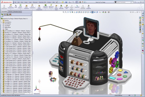 Screen-Capture image of the SolidWorks CAD Software