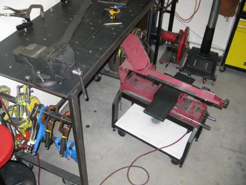 Band Saw Fits Under Welding Table when Not being Used