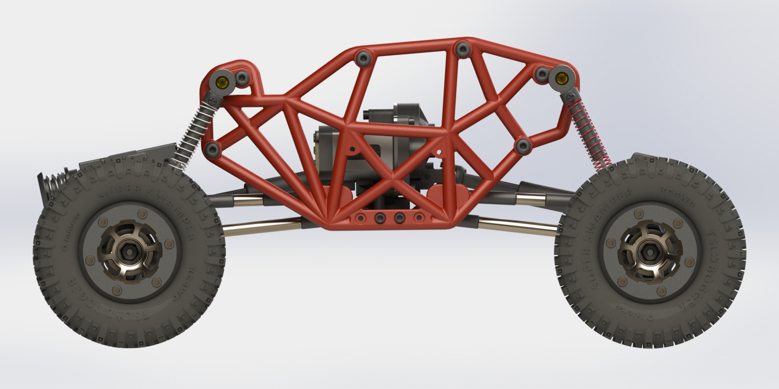 3D-Printed R1 Crawler Chassis.